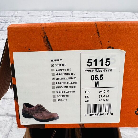 Worx by Red Wing Oxford Work Shoe 6.5M Brown Leather Steel Toe Electrical Hazard - Picture 8 of 8